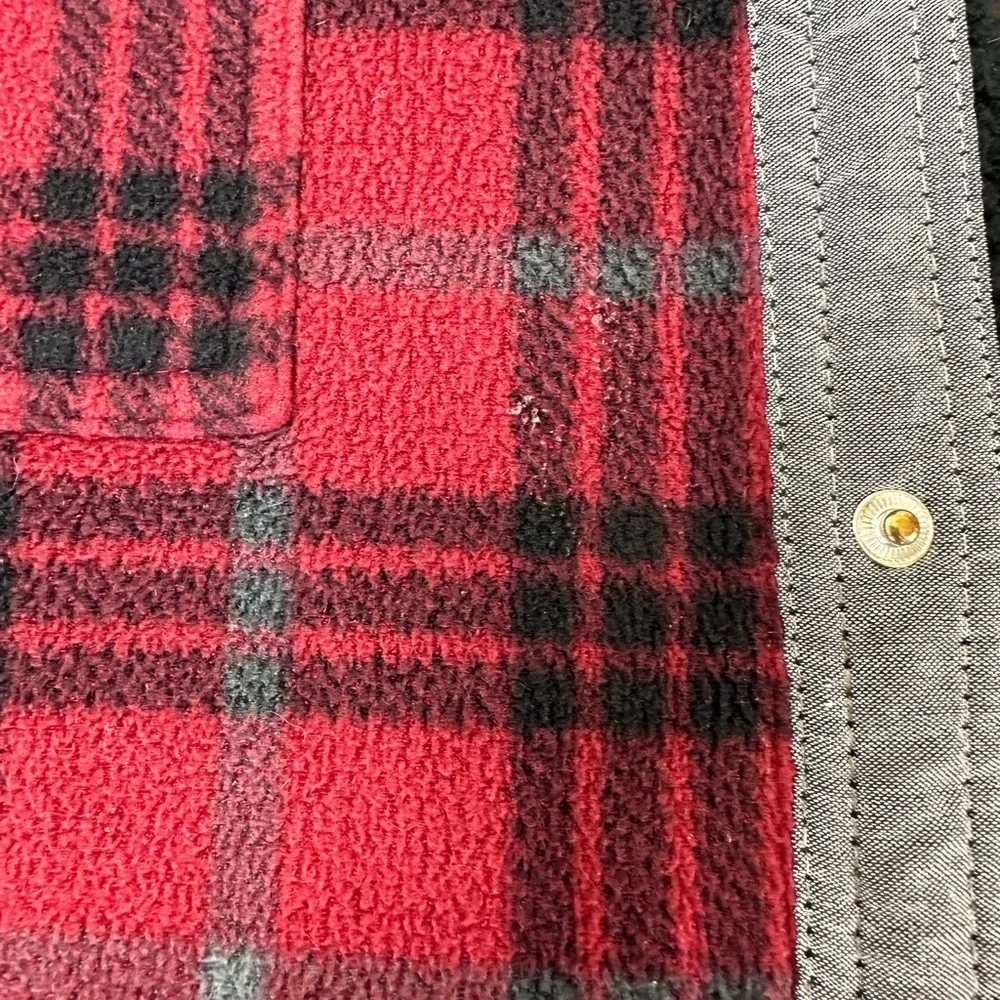 Voyager Plaid‎ Polar Fleece Snap Front Shirt Jacket Shacket XL Workwear Outddor